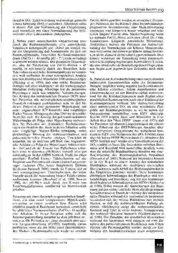 Vorschauseite 2: Moderne Konzepte in der maschinellen Beatmung (CME 11/02)
