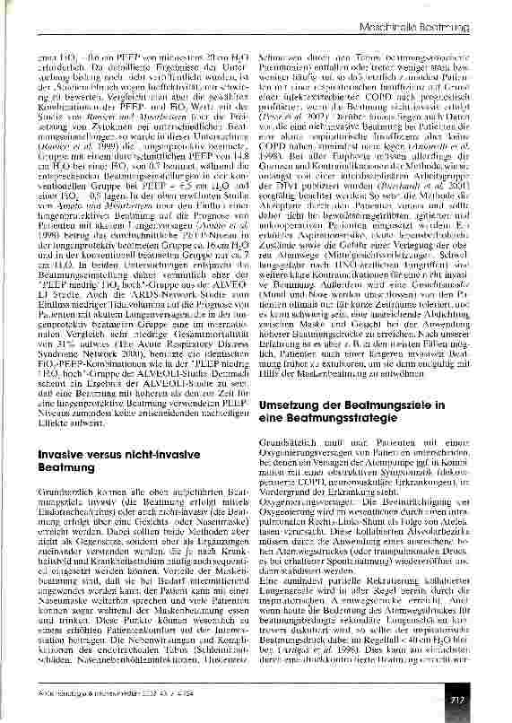 Vorschauseite 4: Moderne Konzepte in der maschinellen Beatmung (CME 11/02)