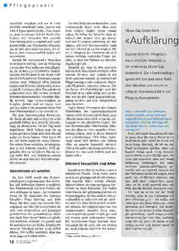 Vorschauseite 1: Aufklärung ist immer noch wichtig