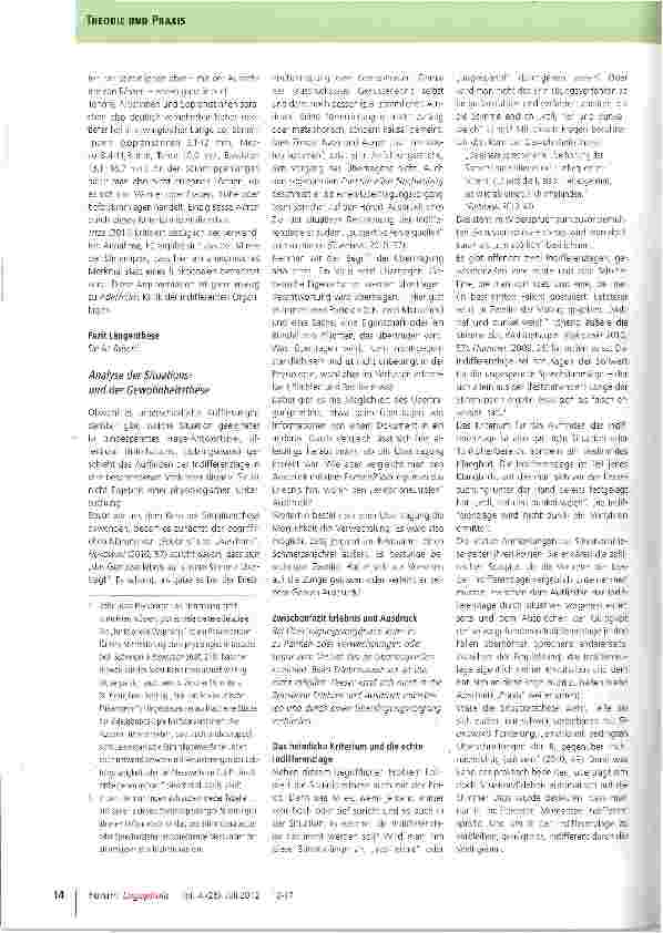 Vorschauseite 3: Probleme der Idee einer Indifferenzlage im Sprechen