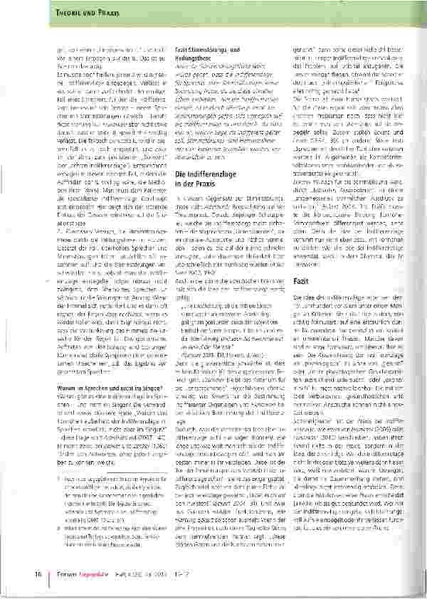 Vorschauseite 5: Probleme der Idee einer Indifferenzlage im Sprechen