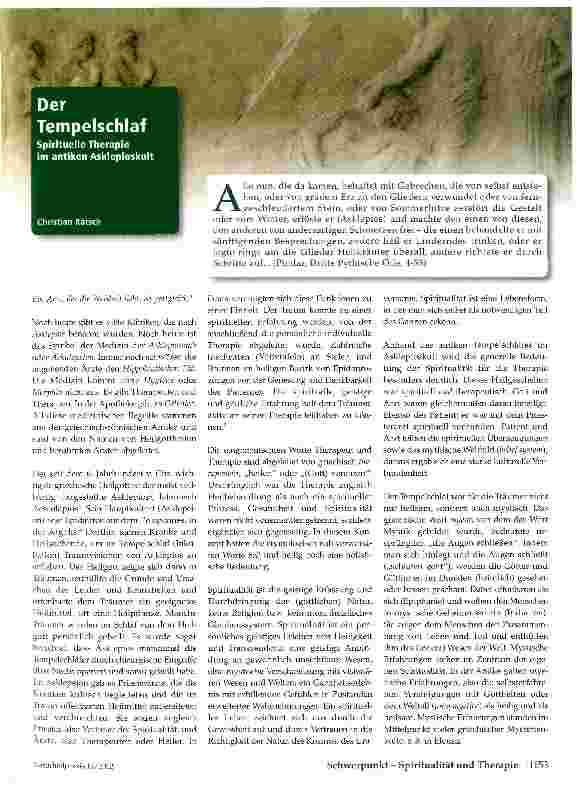 Vorschauseite 1: Der Tempelschlaf