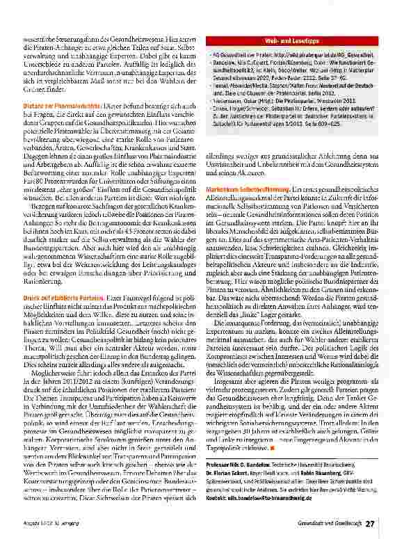 Vorschauseite 6: Piraten auf Gesundheitskurs
