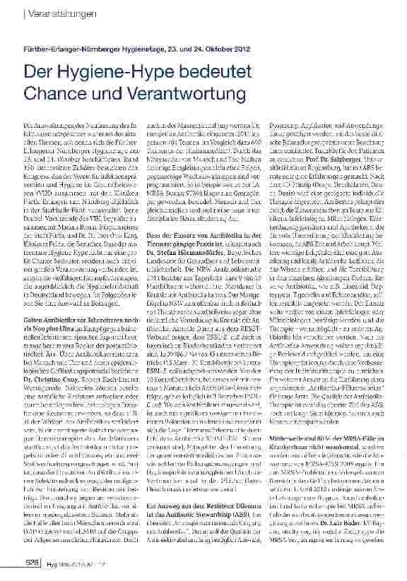 Vorschauseite 1: Der Hygiene-Hype bedeutet Chance und Verantwortung