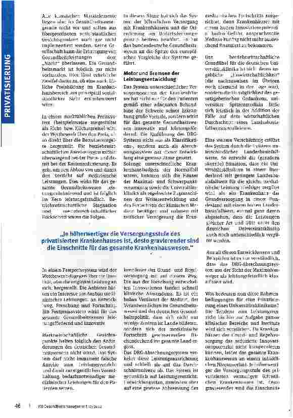 Vorschauseite 3: Kein Spiel ohne Grenzen! Die Privatisierung von Universitätsklinika unter verfassungsrechtlichen Aspekten