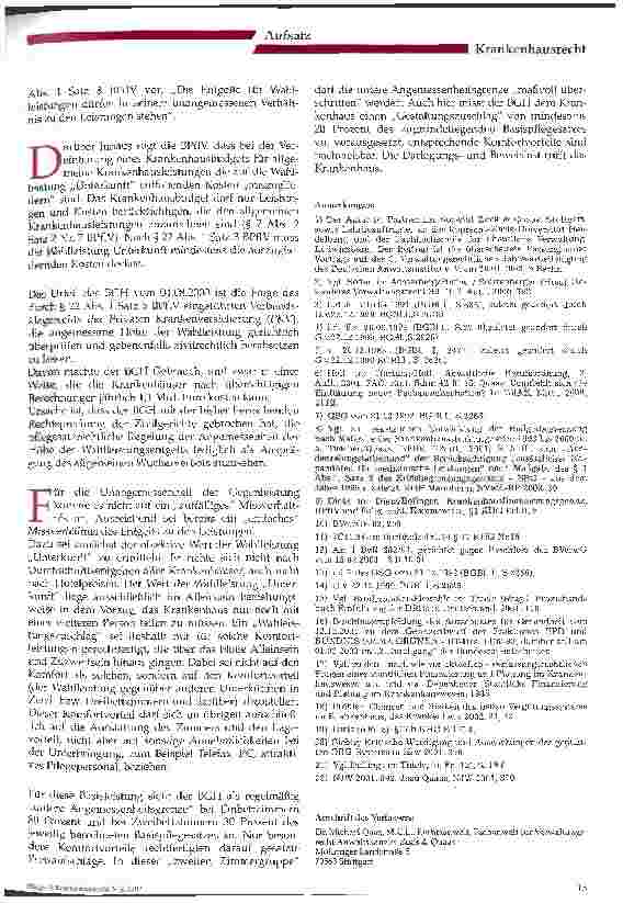 Vorschauseite 5: Aktuelle Fragen des Krankenhausrechts (1) Teil 1
