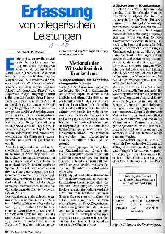 Vorschauseite 1: Erfassung von pflegerischen Leistungen