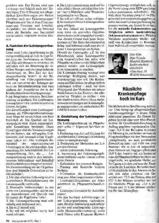 Vorschauseite 6: Erfassung von pflegerischen Leistungen