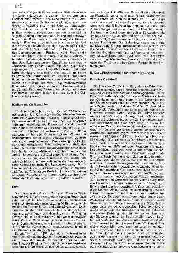 Vorschauseite 4: Experiment und Tradition in der 140jährigen Geschichte des Diakoniewerks Kaiserwerth