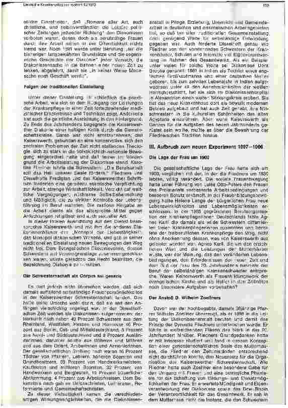 Vorschauseite 5: Experiment und Tradition in der 140jährigen Geschichte des Diakoniewerks Kaiserwerth
