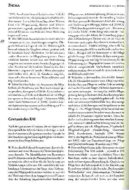 Vorschauseite 6: Das Resident Assessment Instrument (RAI) Ein hilfreiches Instrument zur Unterstützung der Pflegeplanung in der Langzeitpflege