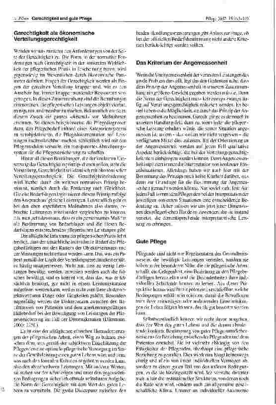 Vorschauseite 3: Gerechtigkeit und gute Pflege