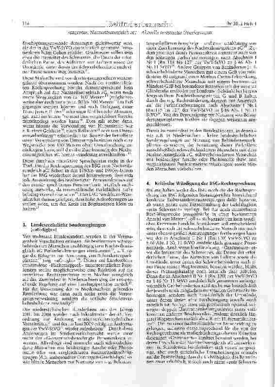 Vorschauseite 2: Nachteilsausgleich aG - Aktuelle juristische Überlegungen zur Feststellung der Anspruchsberechtigung