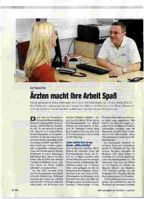 Vorschauseite 1: ÄRZTEMONITORÄrzten macht ihre Arbeit Spaß