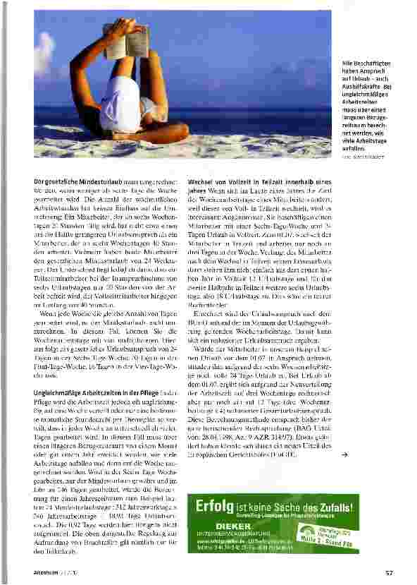 Vorschauseite 2: Update zum Urlaubsrecht