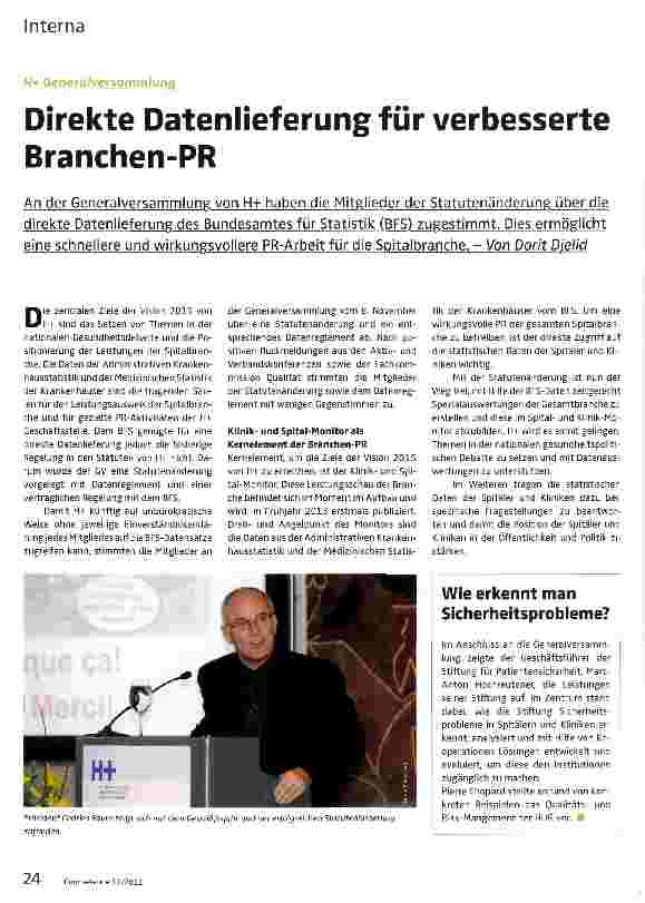 Vorschauseite 1: Direkte Datenlieferung für verbesserte Branchen-PR