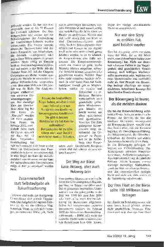 Vorschauseite 3: Für Krankenhäuser bleibt der Börsengang die Ausnahme