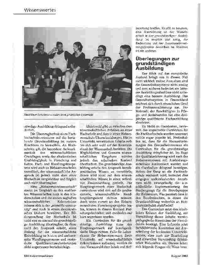 Vorschauseite 3: FH-CURRICULUMFÜR HEBAMMENSCHULEN?