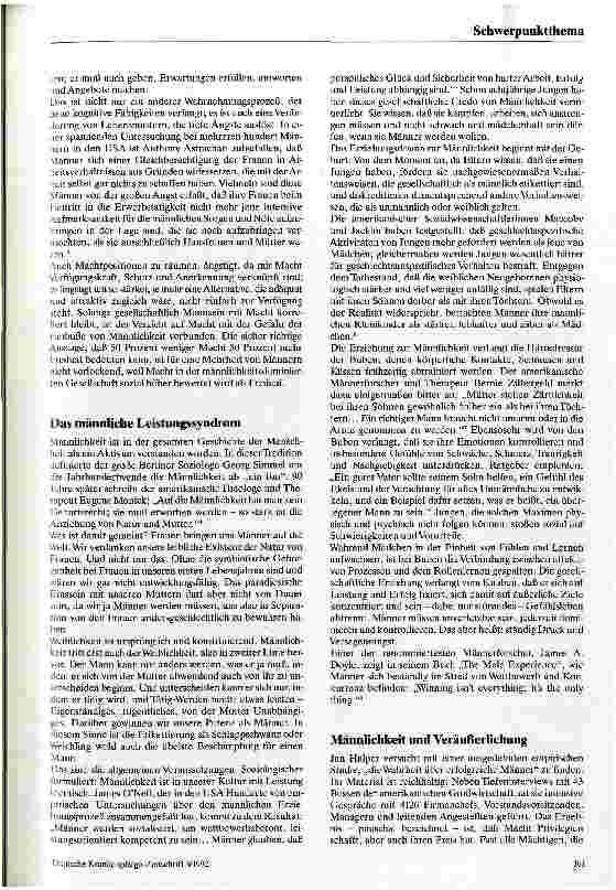 Vorschauseite 2: Männlichkeit als soziales Problem