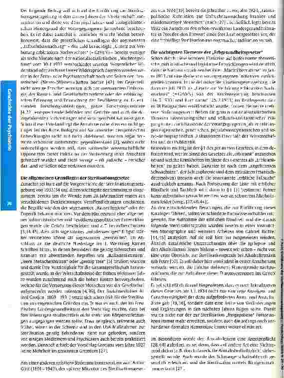 Vorschauseite 2: Die Einführung der Sterilisationsgesetzgebung im Deutschen Reich (1933/1934) und ihre psychiatrieund biologiehistorischen Grundlagen