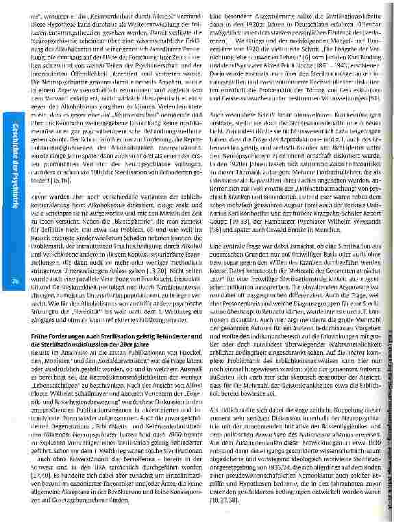 Vorschauseite 4: Die Einführung der Sterilisationsgesetzgebung im Deutschen Reich (1933/1934) und ihre psychiatrieund biologiehistorischen Grundlagen