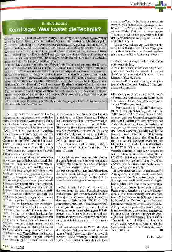 Vorschauseite 2: Ausgründung der Technik