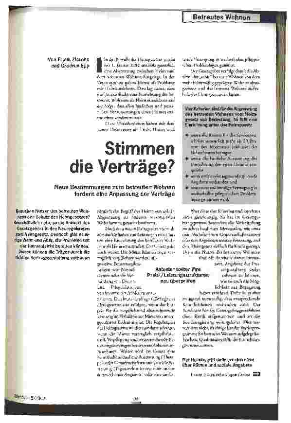 Vorschauseite 1: Stimmen die Verträge?