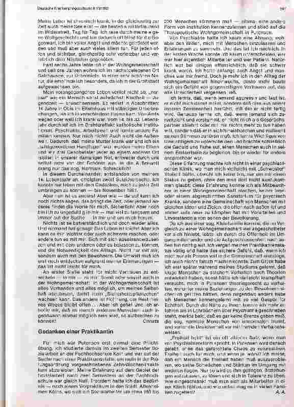Vorschauseite 3: Stimmen von Bewohnern über die therapeutische Wohngemeinschaft Putensen