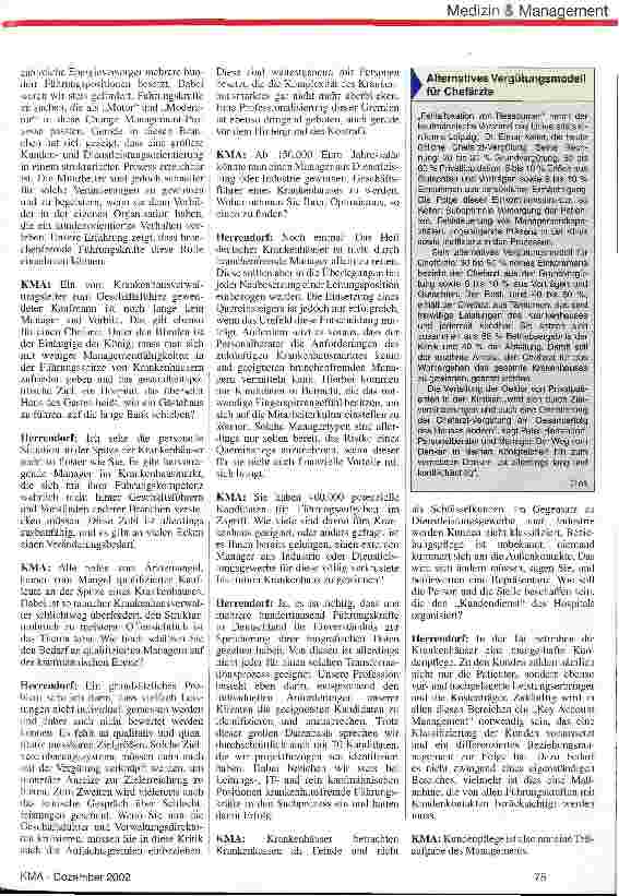 Vorschauseite 2: Krieg um die Talente KMA-Gespräch