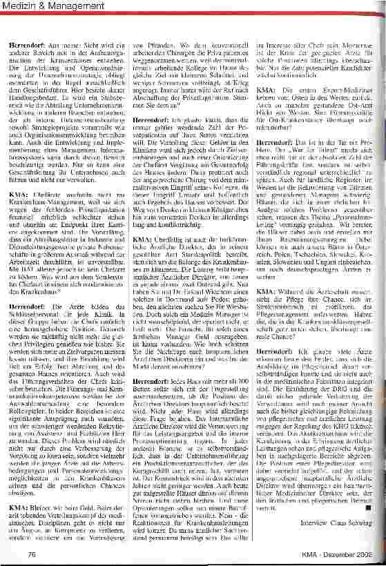 Vorschauseite 3: Krieg um die Talente KMA-Gespräch