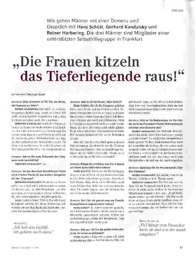 Vorschauseite 1: „Die Frauen kitzeln das Tieferliegende raus!