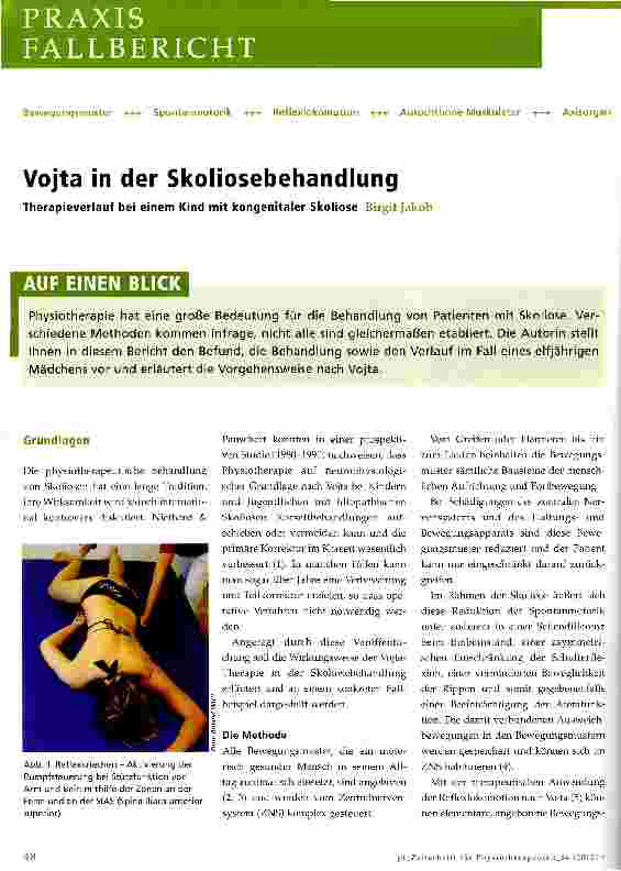 Vorschauseite 1: Vojta in der Skoliosebehandlung