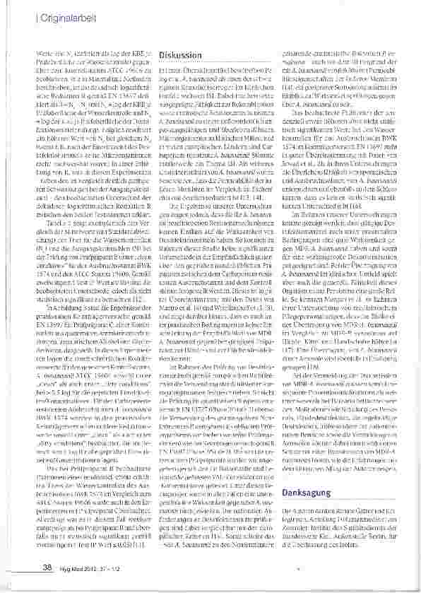 Vorschauseite 5: Desinfektionsmittelprüfung von MDR-Acinetobacter baumannii unter praxisnahen Bedingungen