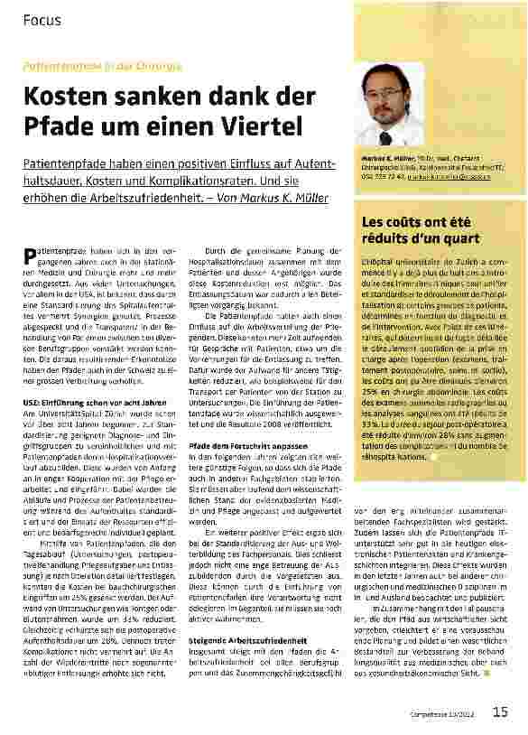 Vorschauseite 1: Kosten sanken dank der Pfade um einen Viertel