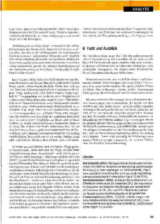 Vorschauseite 6: Ein Jahr frühe Nutzenbewertung