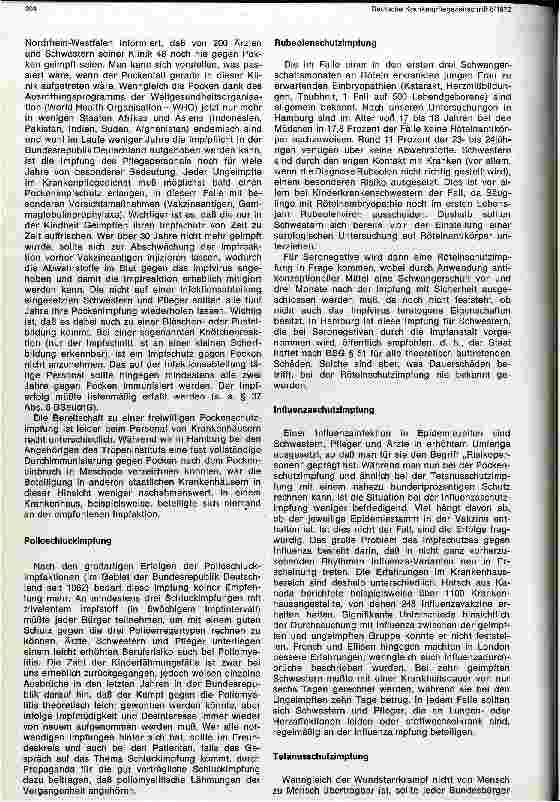 Vorschauseite 2: Schutzimpfungen für Krankenpflegepersonal
