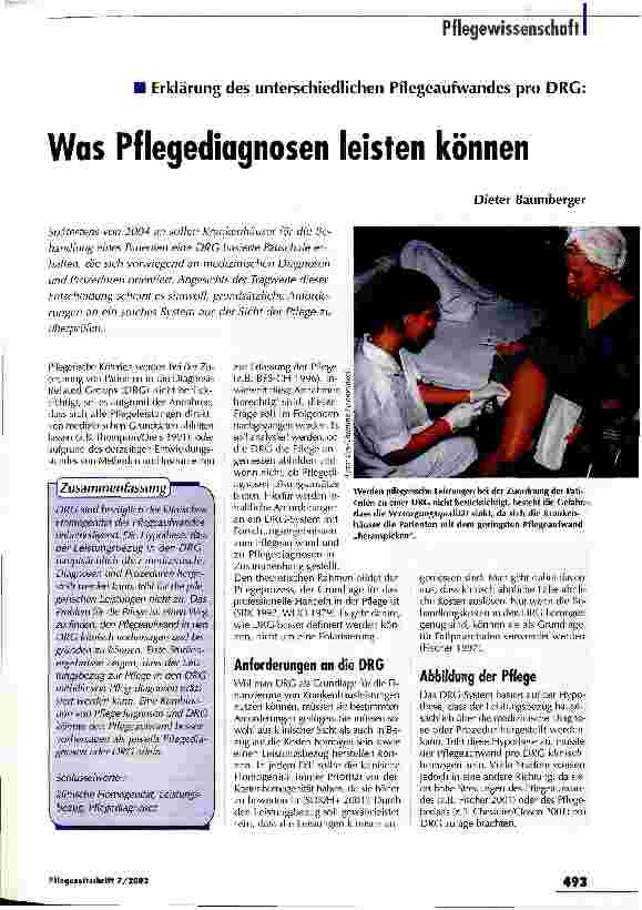 Vorschauseite 1: Was Pflegediagnosen leisten können