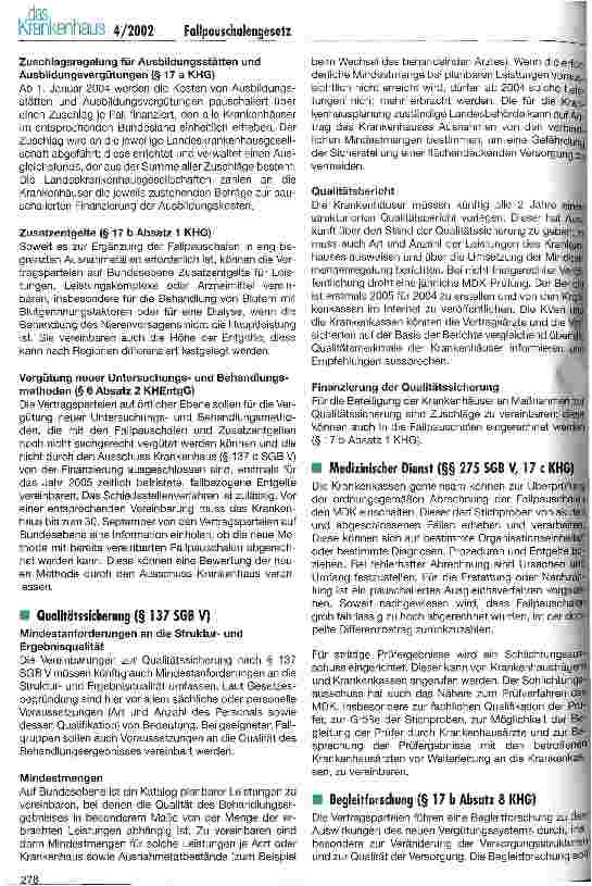Vorschauseite 5: Das Fallpauschalengesetz: Entscheidungsverlauf und zentrale Inhalte