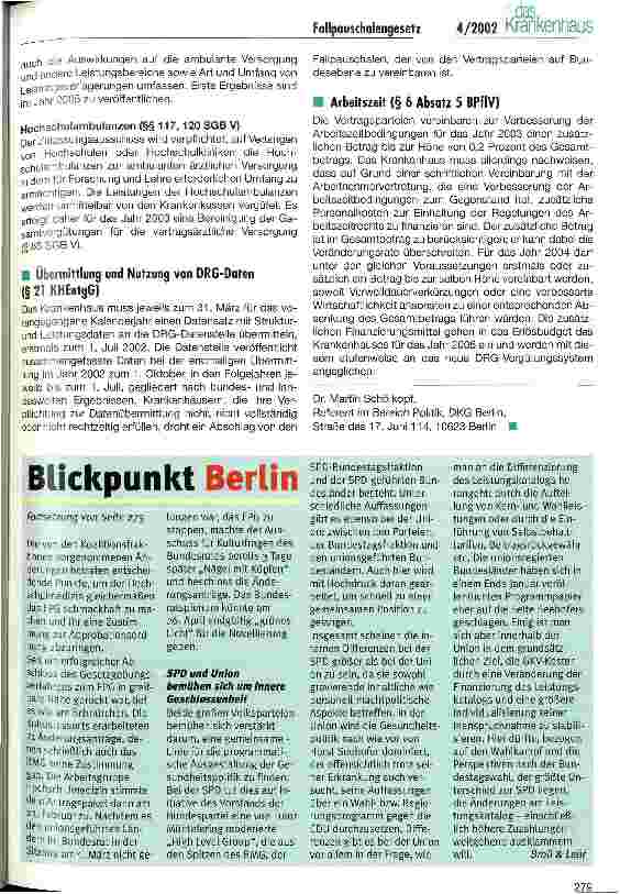 Vorschauseite 6: Das Fallpauschalengesetz: Entscheidungsverlauf und zentrale Inhalte