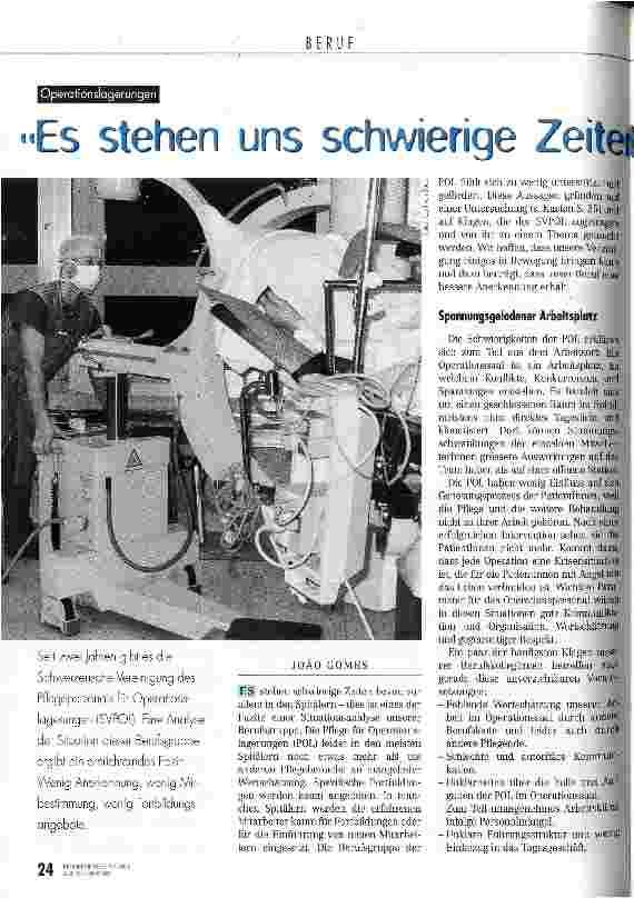 Vorschauseite 1: Es stehen uns schwierige Zeiten bevor Operationslagerungen
