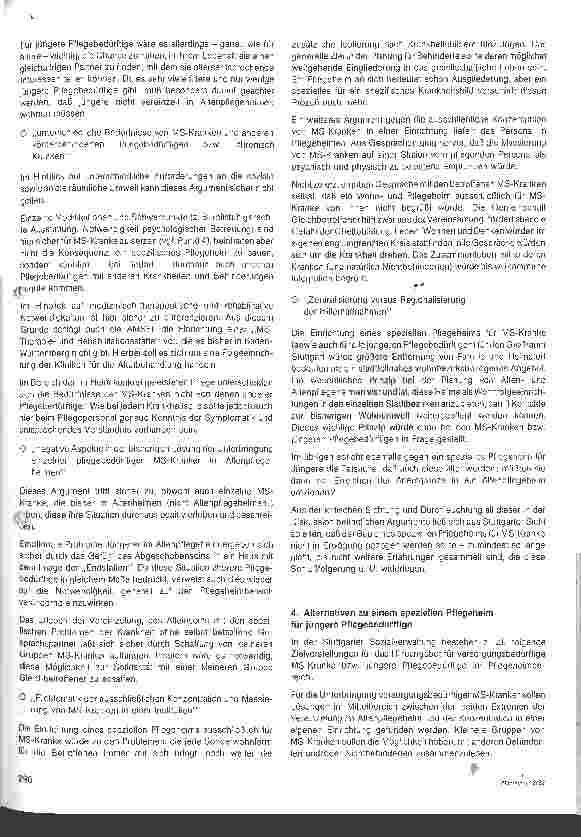Vorschauseite 2: Pflegebedürftige im mittleren Lebensalter:Im Altenpflegeheim fehlplaziert? (III)