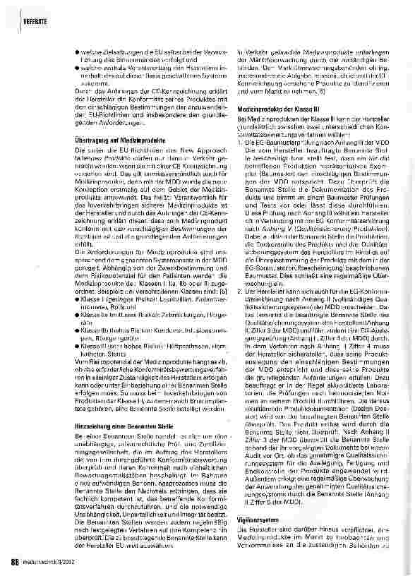 Vorschauseite 2: Medizinprodukte in Europa