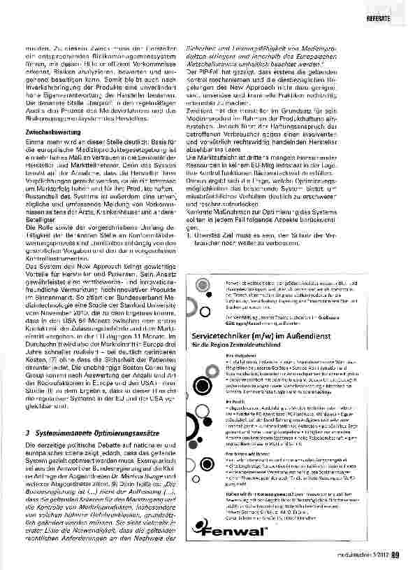 Vorschauseite 3: Medizinprodukte in Europa