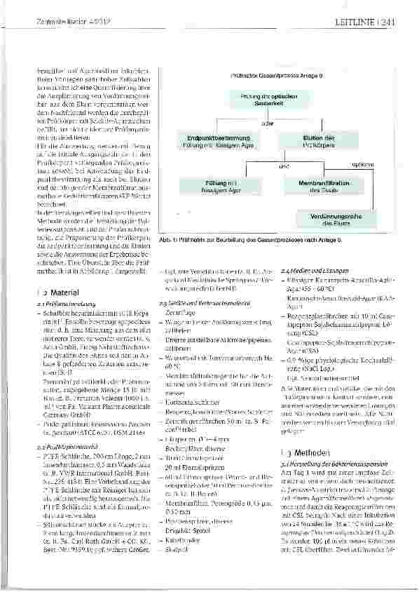 Vorschauseite 2: Methode zur Überprüfung der Gesamt-prozessleistung von Reinigungs-Desinfek-tionsgeräten für flexible Endoskope