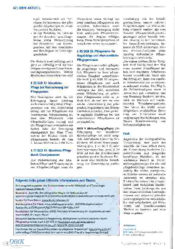 Vorschauseite 3: Freiberuflichkeit in der Altenpflege