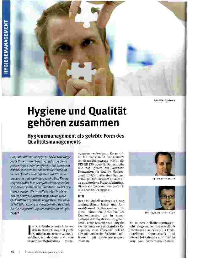 Vorschauseite 1: Hygiene und Qualität gehören zusammen