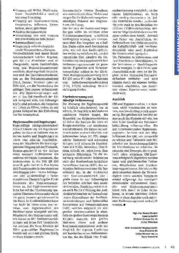 Vorschauseite 4: Hygiene und Qualität gehören zusammen