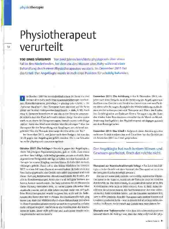 Vorschauseite 1: Physiotherapeut verurteilt