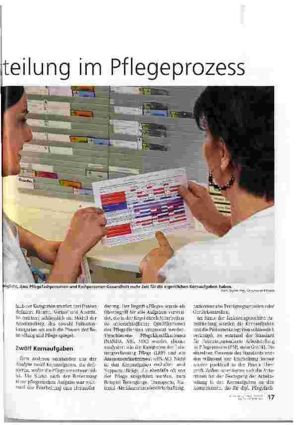 Vorschauseite 2: Patientenorientierte Arbeitsteilung im Pflegeprozess
