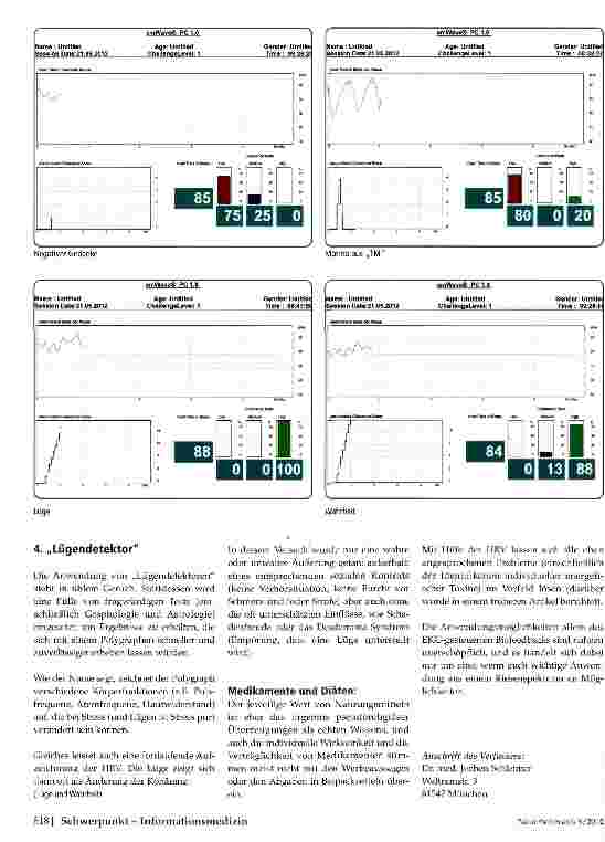 Vorschauseite 3: Informationsmedizin EKG-gesteuertes Biofeedback